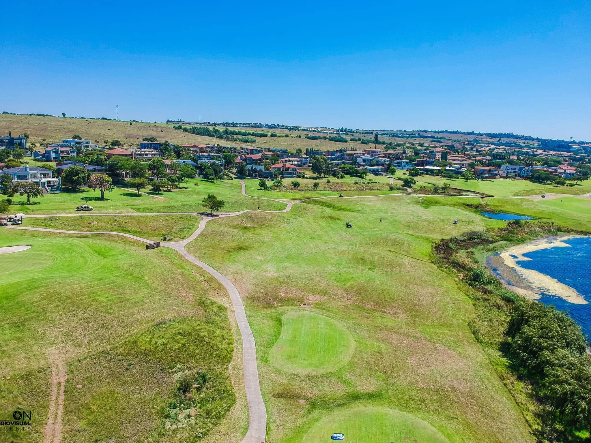 The course from the air