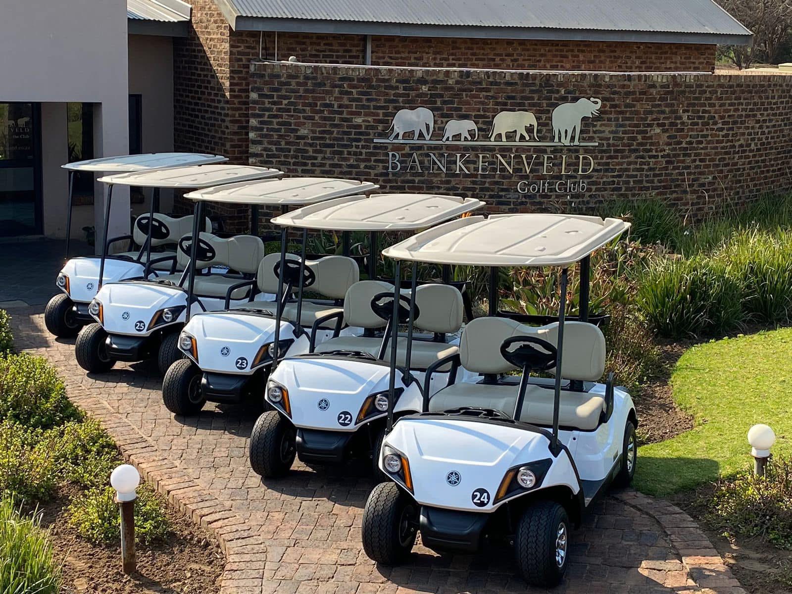 Golf carts at the clubhouse